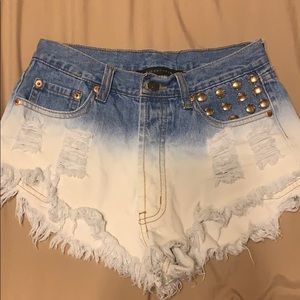 Levi’s high waist jean shorts